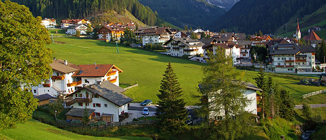 Blick auf das Grödnertal